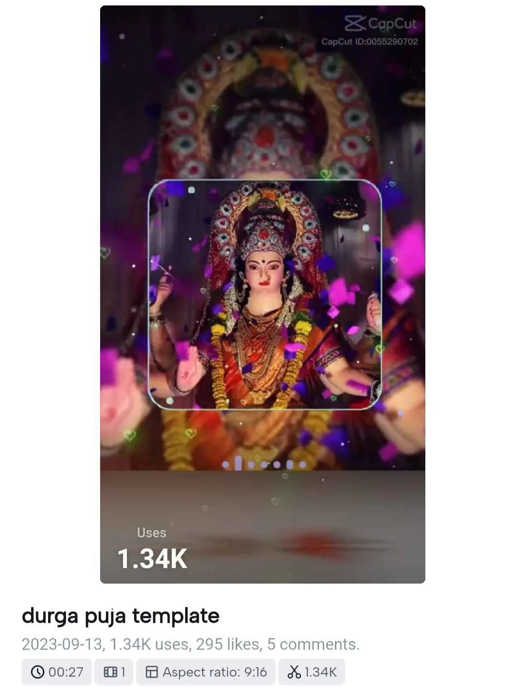 Durga Puja Capcut Template