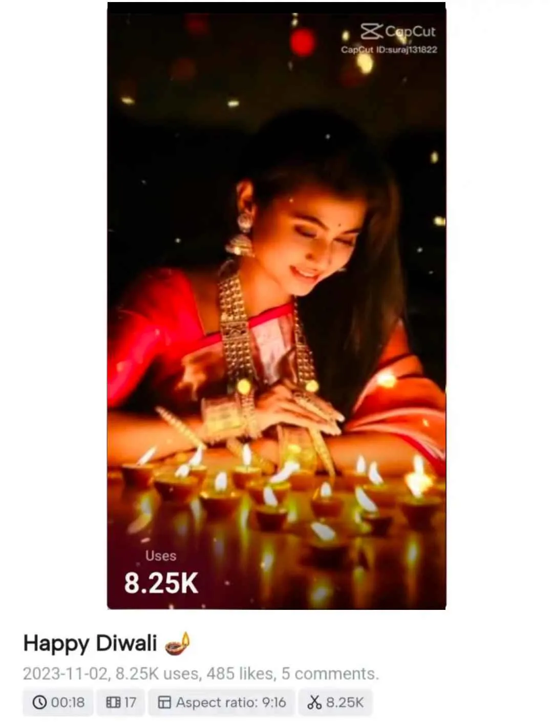 Diwali Capcut Template