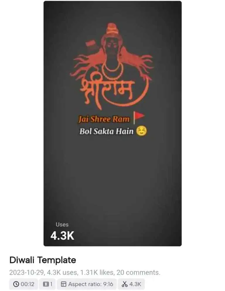 Diwali Capcut Template New Trend