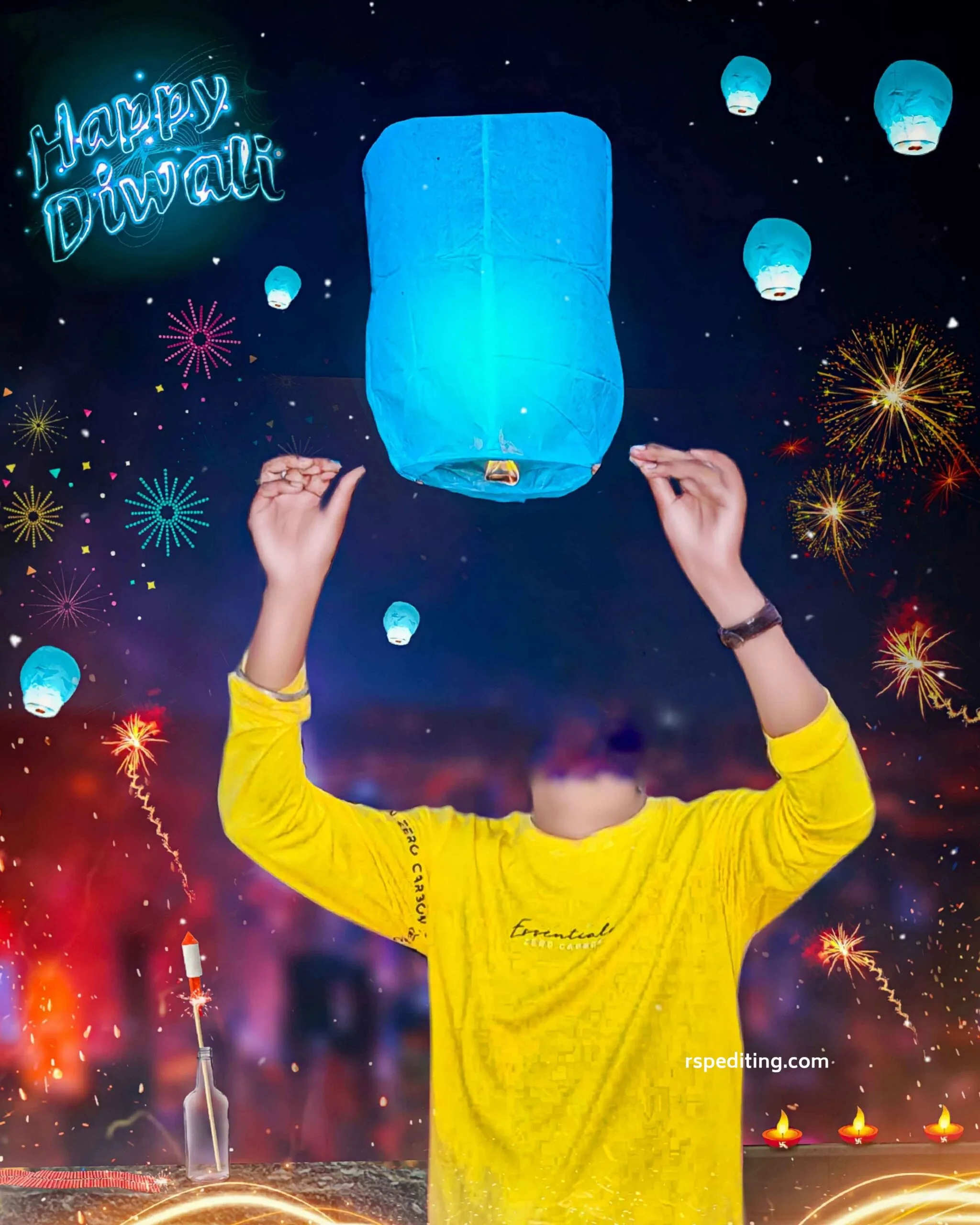 Add To Face Diwali Editing Background
