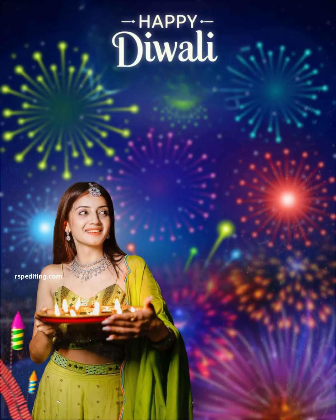 Diwali Girl Background