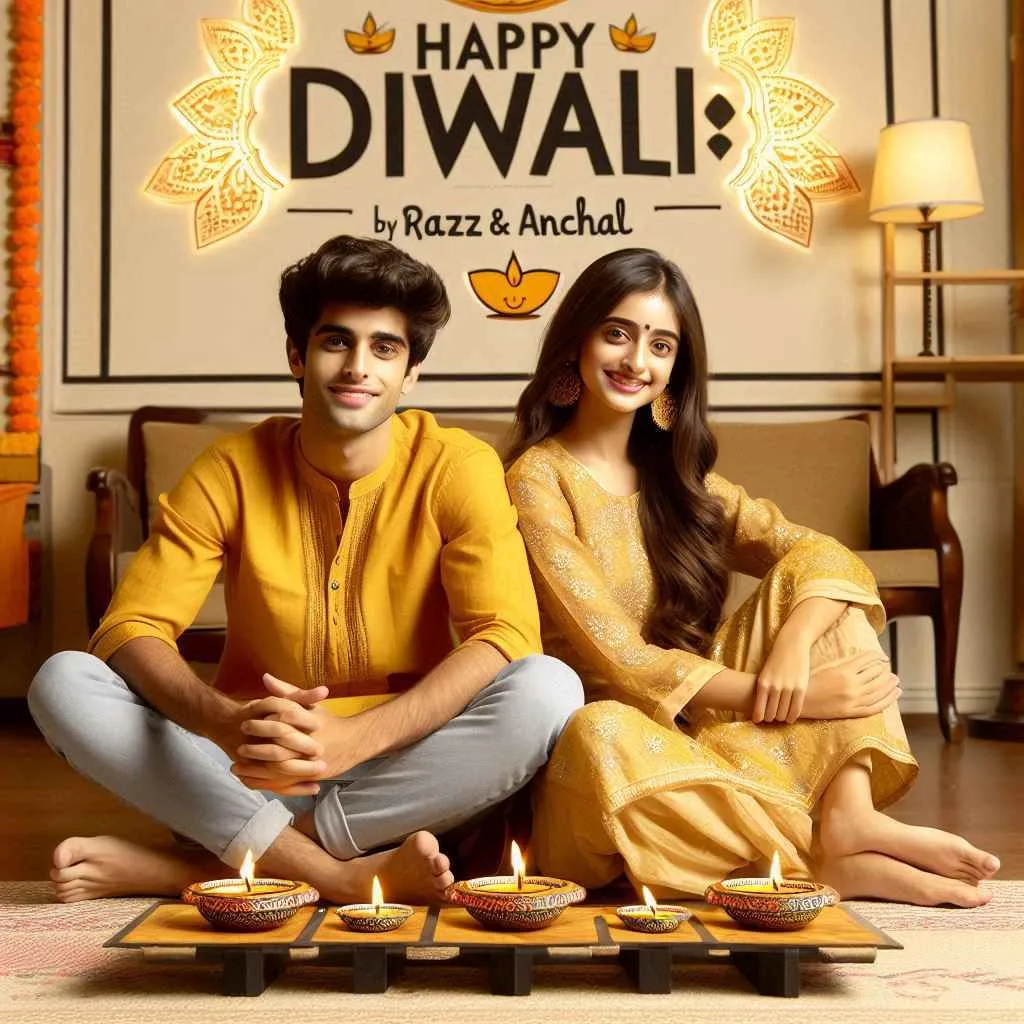 Diwali Couple Name Ai Photo Editing