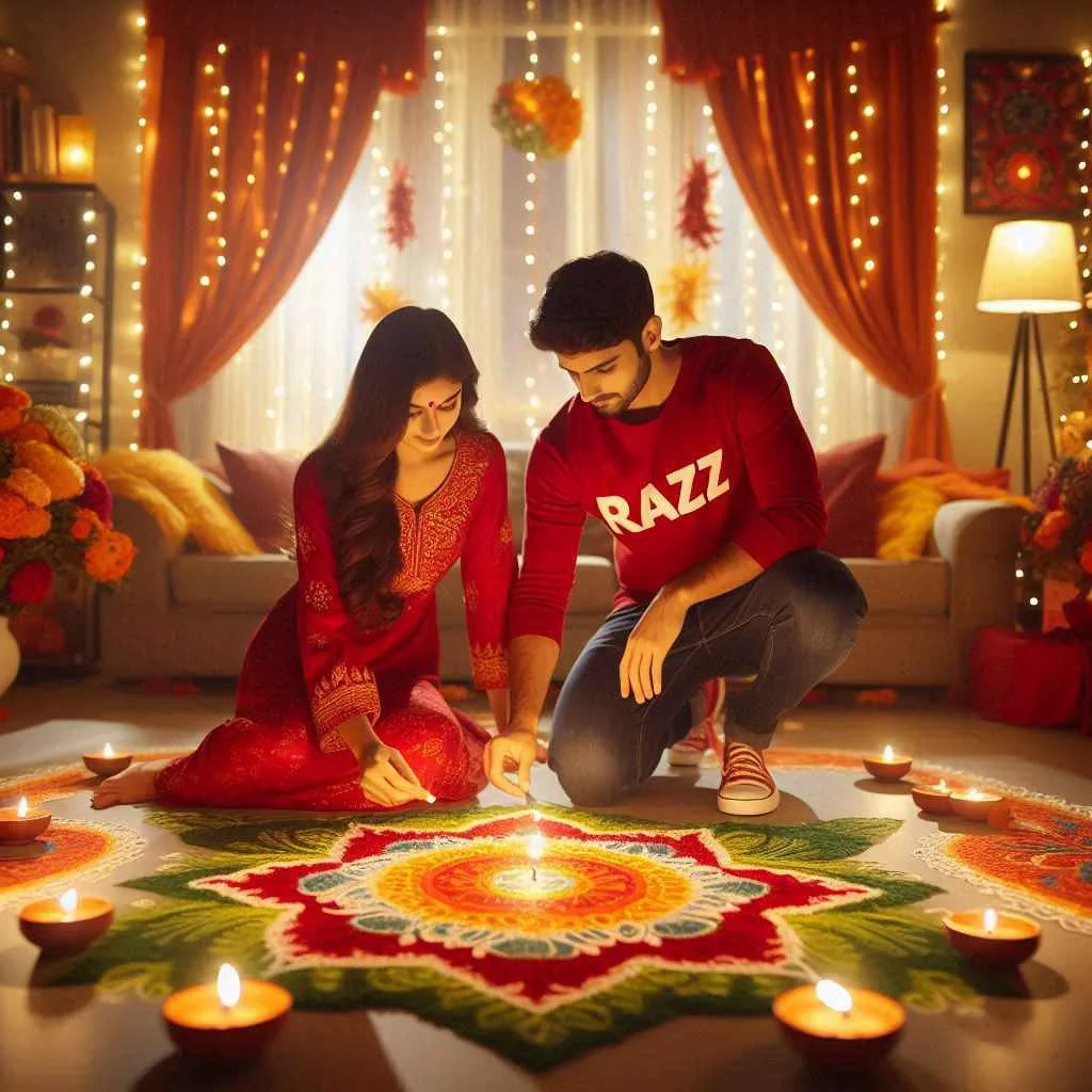Diwali Couple Image Prompt