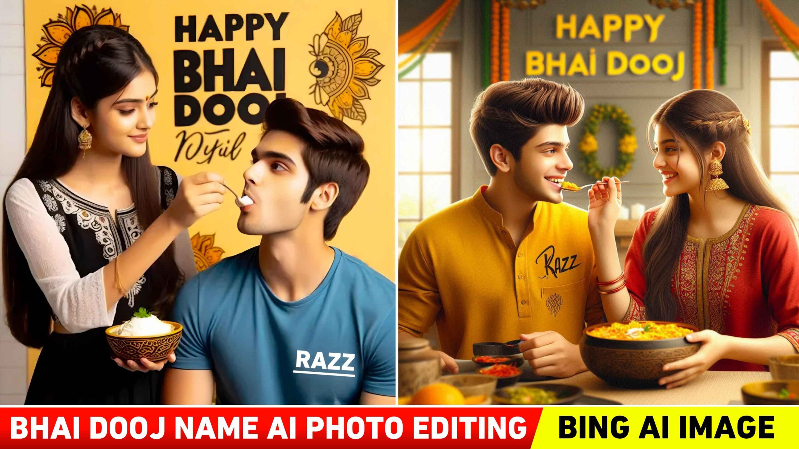 Bhai Dooj Ai Photo Editing | Bing Image Creator