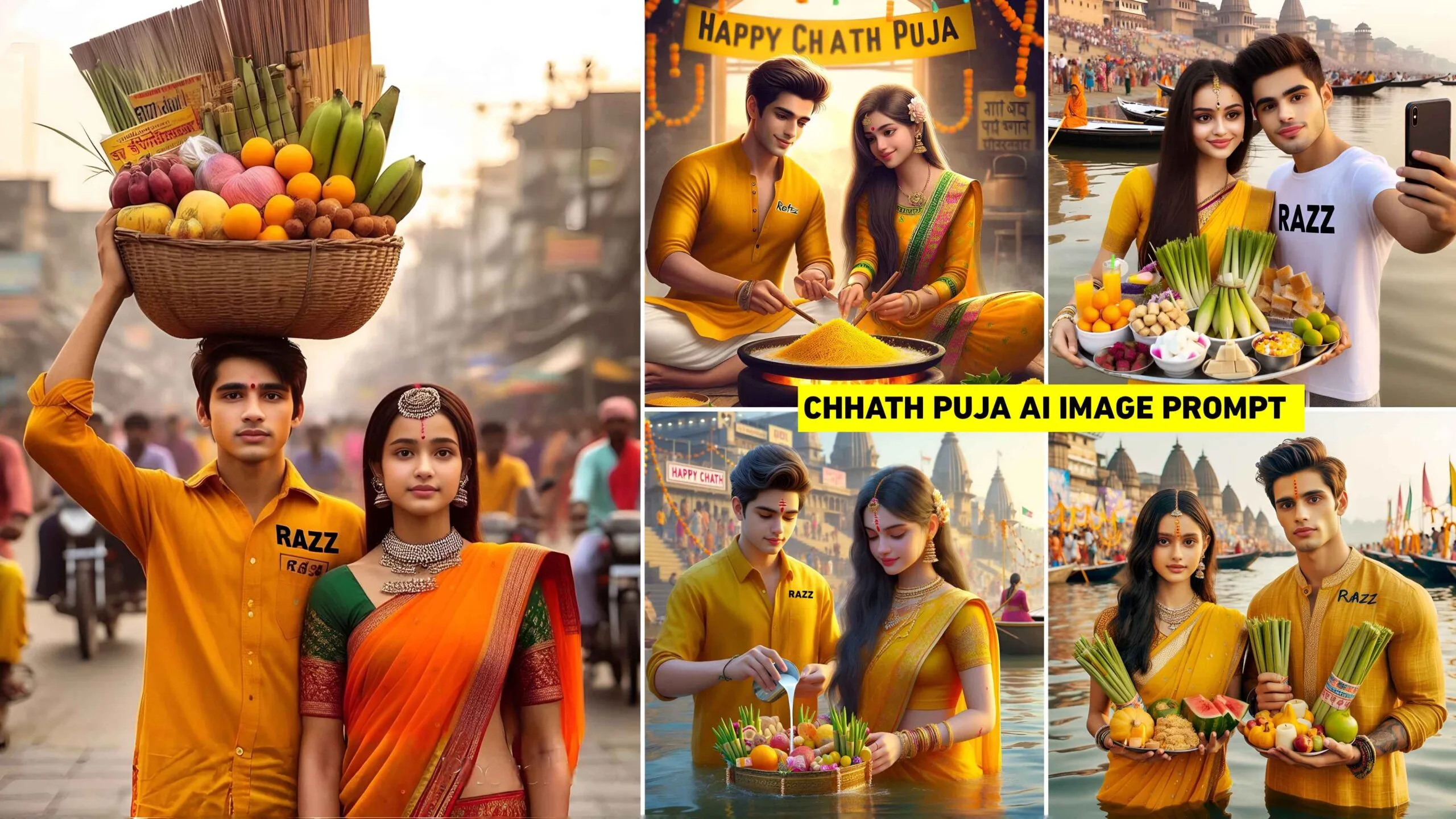 Chhath Puja Couple Name Ai Photo Editing | Bing Image Creator