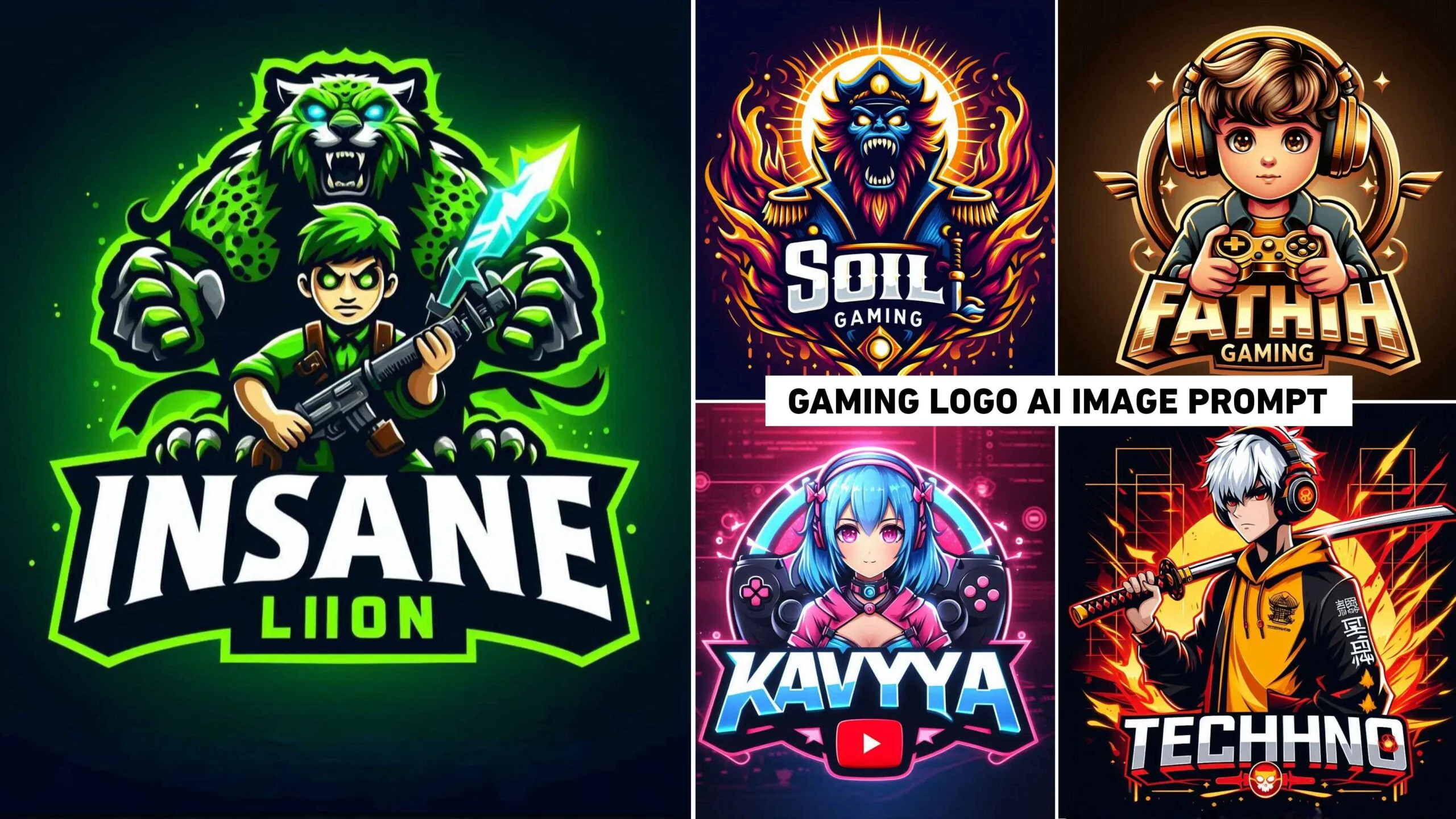 Gaming Logo Name Ai Image Prompt | Bing Ai Image