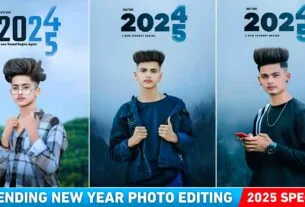 Happy New Year 2025 Photo Editing Background & Png
