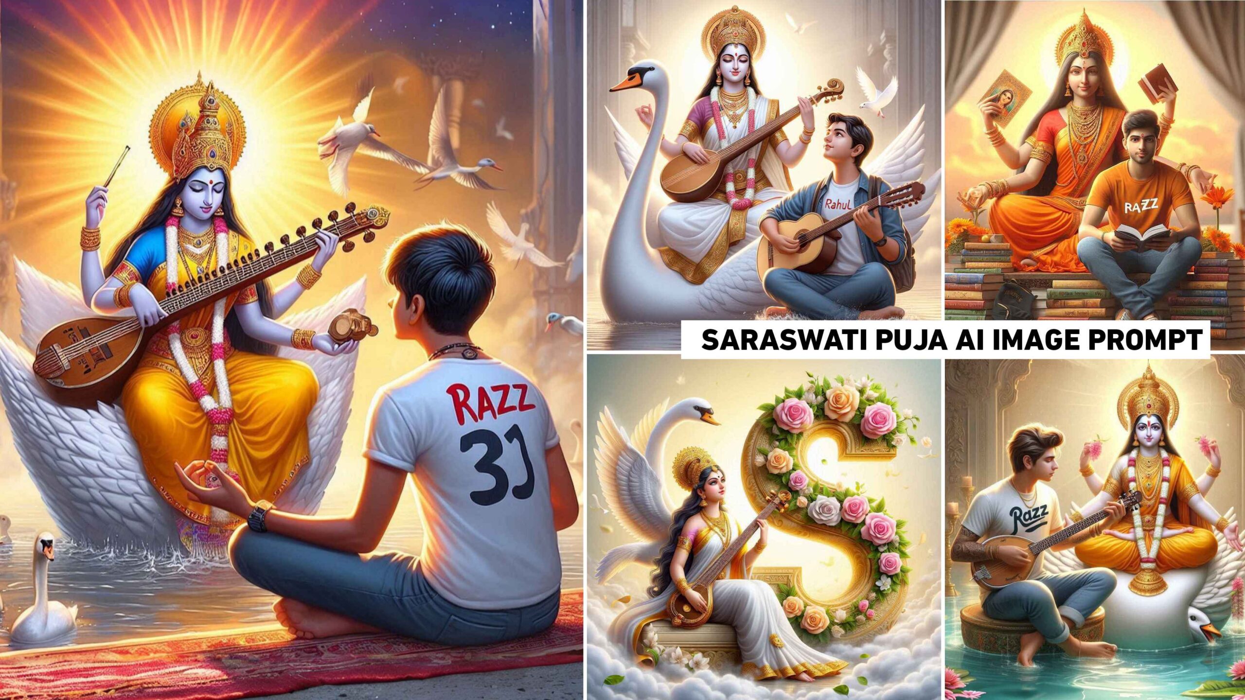 Saraswati Puja Ai Photo Editing Prompts | Bing Image Creator