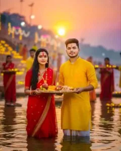 Chhath puja prompt couple