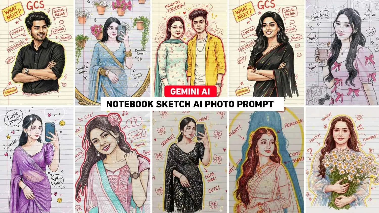 Google Gemini Notebook Sketch Ai Photo Editing Prompt - Gemini Prompt