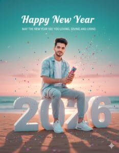 Happy new year 2026 prompt