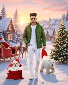 Merry christmas photo editing prompt