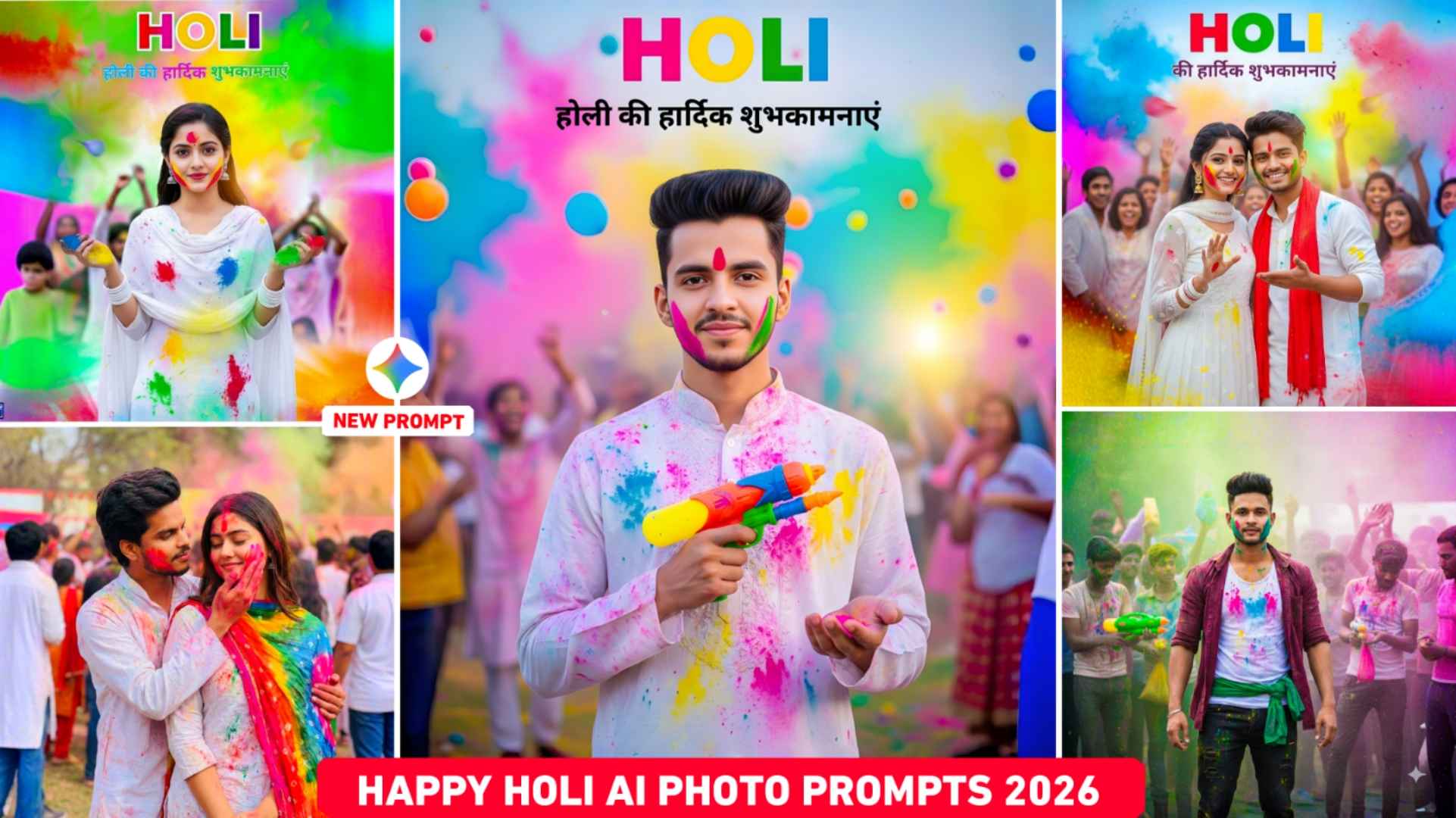 Gemini Happy Holi Ai Photo Editing Prompts 2026 | Holi Prompt