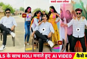Boy Holi Celebration With Girls Ai Video Editing 2026
