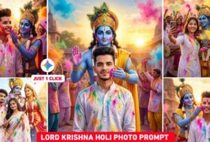 Lord Krishna Holi Ai Photo Editing Prompts | Gemini Ai