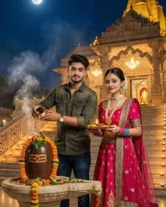 Mahashivratri couple photo prompt