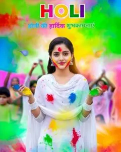 Happy holi ai photo editing