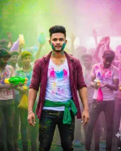 Happy holi ai photo prompt 2026