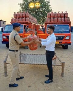 Gass Cylinder Holding Ai Video Editing