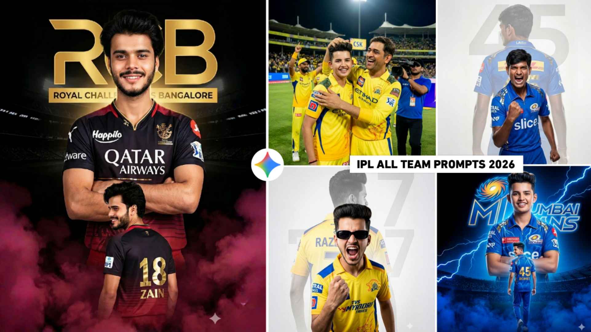 Gemini IPL 2026 Ai Photo Editing Prompts - All Team Photo Prompt