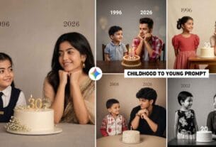 Gemini Childhood To Young Ai Photo Editing Prompts | Birthday Prompt