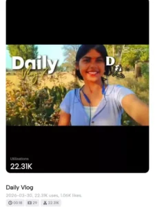 Daily mini vlog capcut template