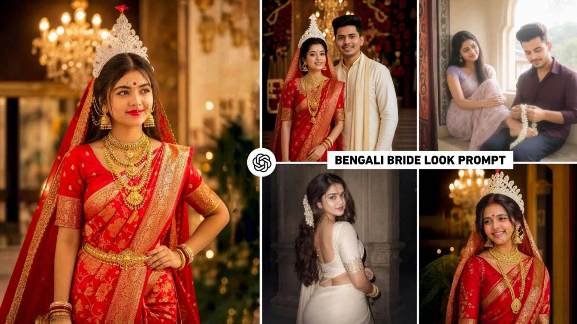 Trending Bengali Bride Look Ai Photo Editing Prompts | Shadi Look Prompt