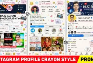 Instagram Profile Hand Drawing Ai Editing Prompts | Crayon Style