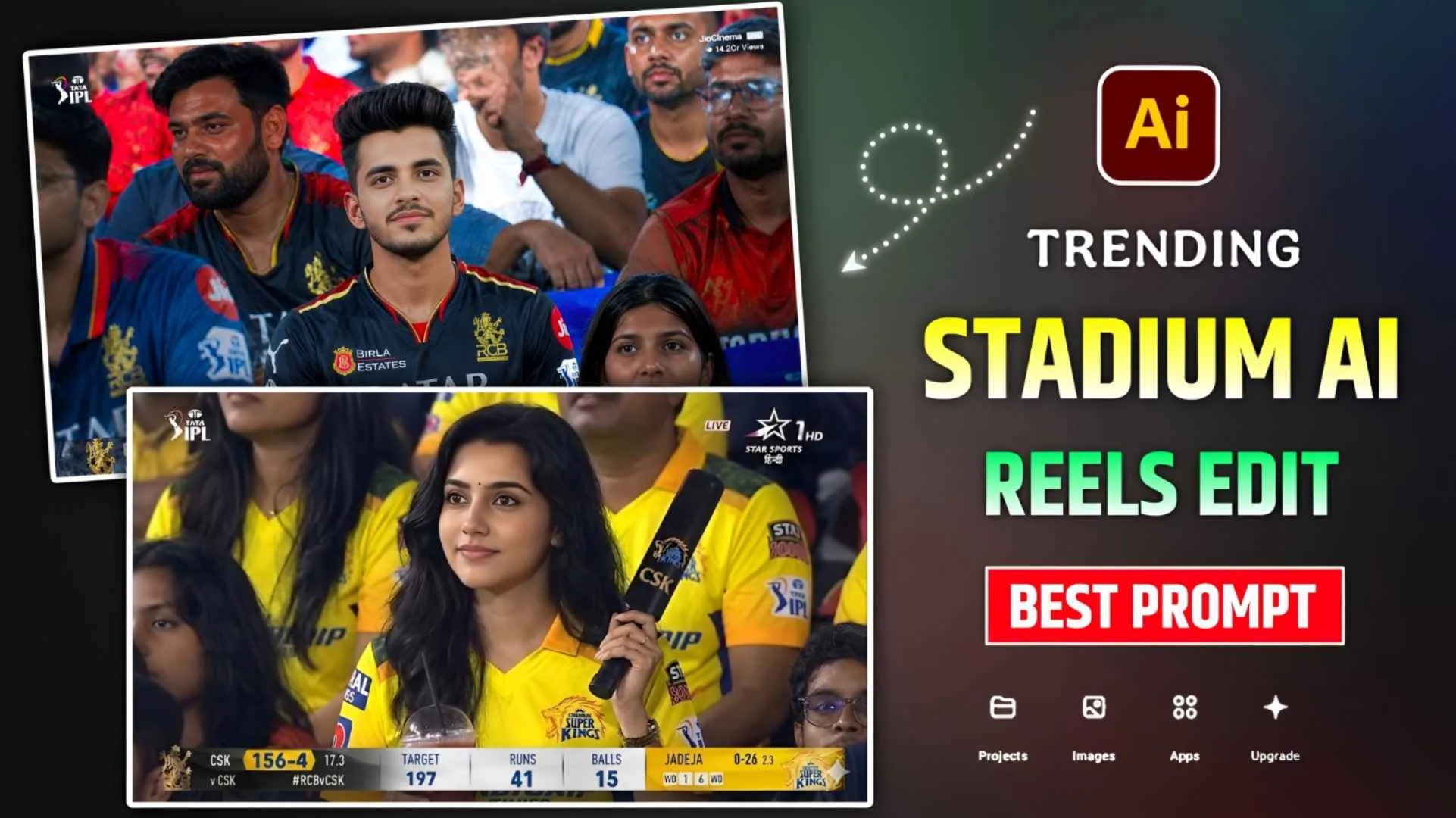 Cricket Stadium Ai Video Editing Prompts | Broadcast Ai Prompt