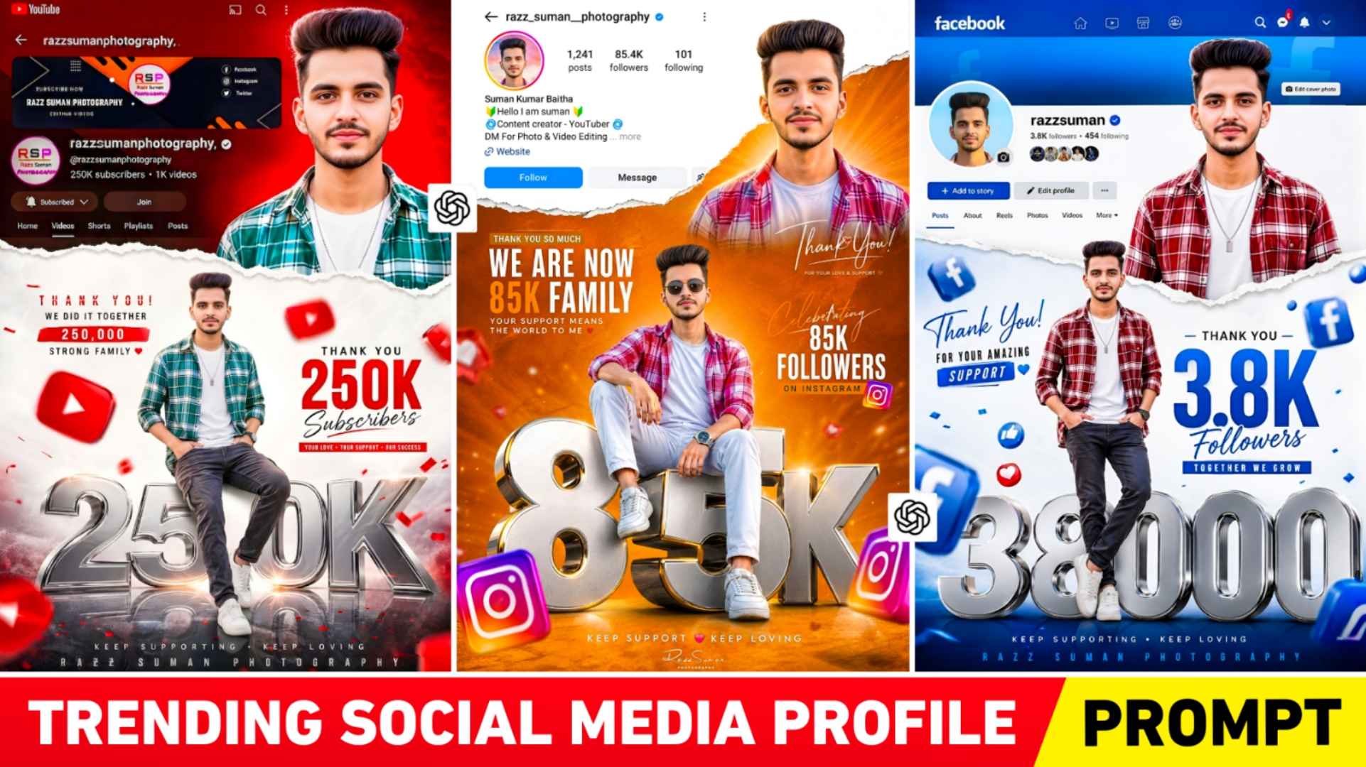 Instagram Milestone Poster Ai Photo Editing Prompts - Chatgpt Ai