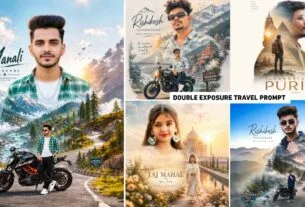 Double Exposure Travel Trip Ai Photo Editing Prompts | Chatgpt Ai