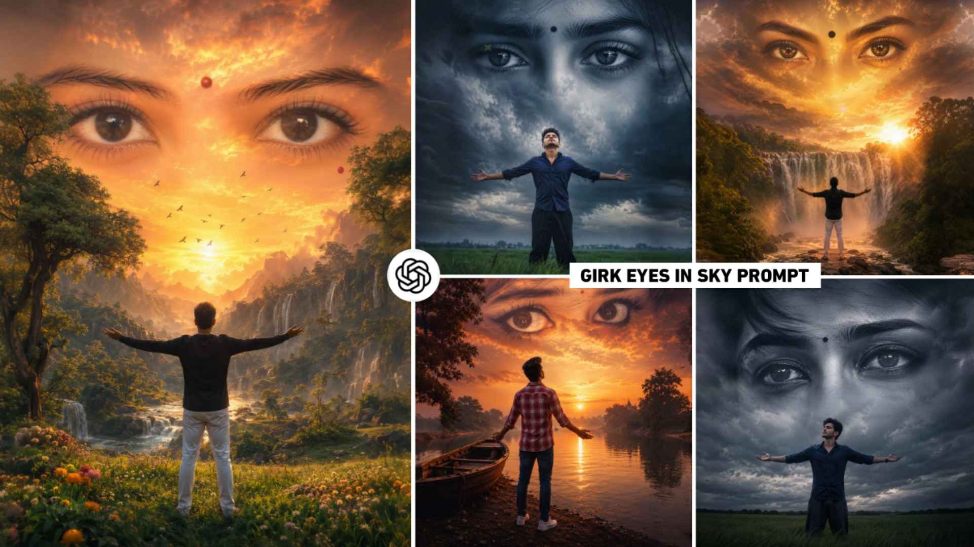 Girl Eyes In Sky Ai Photo Editing Prompts | New Trending Prompts