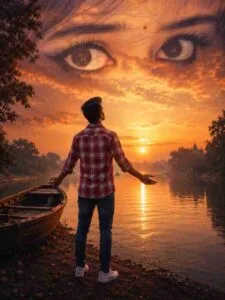 Girl Eyes In Sky Ai Prompt