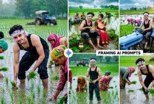 Indian Paddy Farming Ai Photo Editing Prompts | Gemini Ai