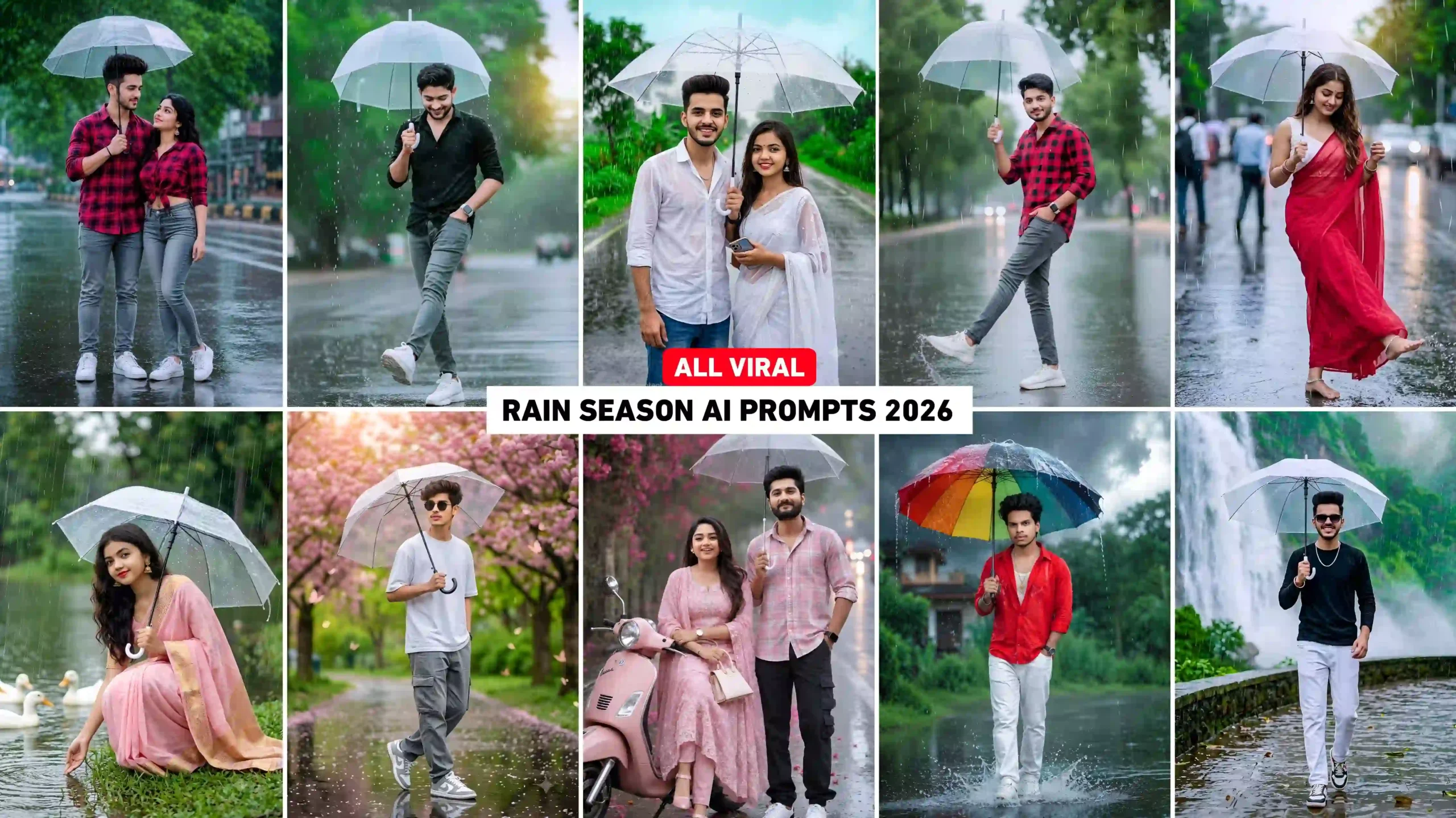 Instagram Viral All Rain Session Ai Photo Editing Prompts 2026