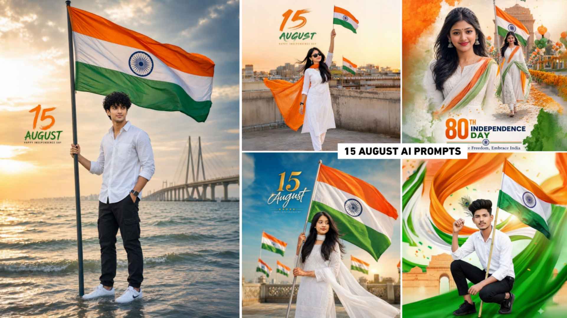 15 August Photo Editing Prompt 2026 | Independence Day Prompt