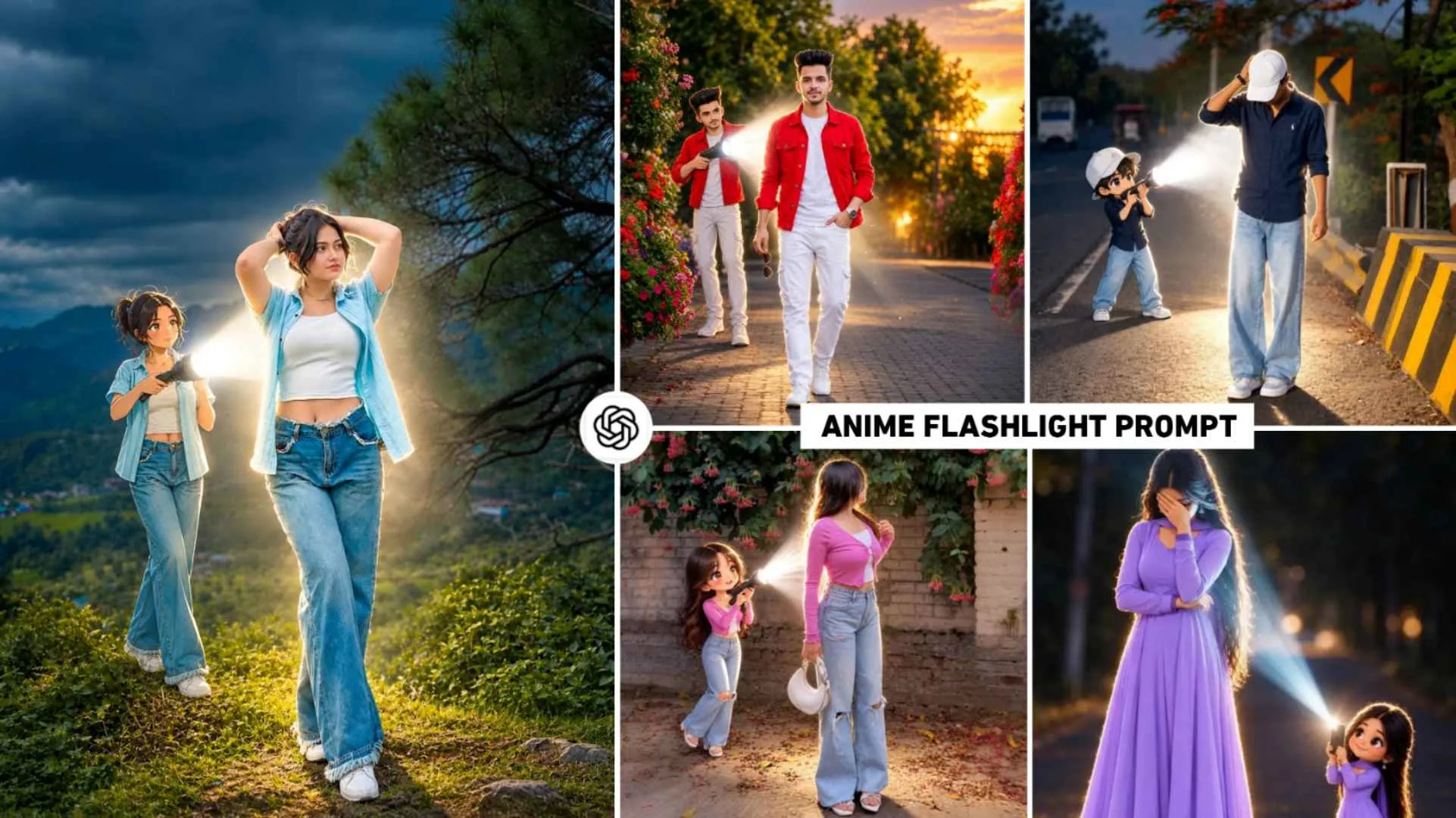 Anime Flashlight Ai Photo Editing Prompt 2026